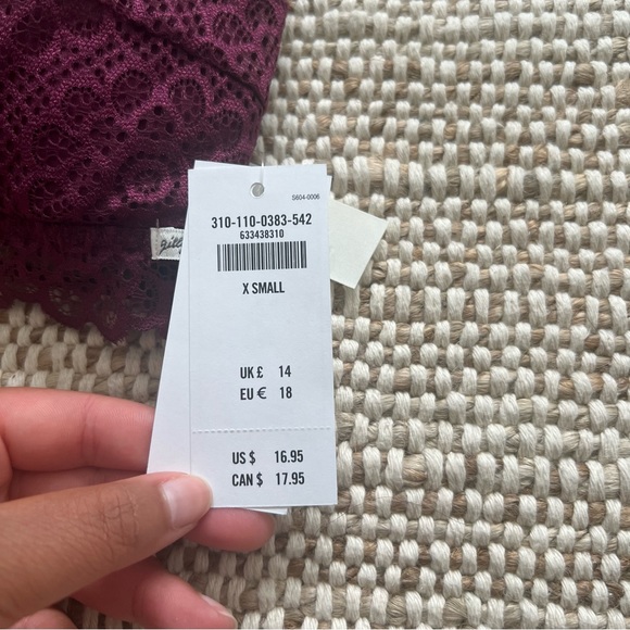 Gilly Hicks Plum Bandeau with Strappy Back Size XS - Picture 2 of 3